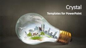  Presentation with eco - Cool new presentation with sustainable building - modern eco life backdrop and a  colored foreground