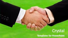  Presentation with global warming - Theme with sustainable business - global warming handshake - conceptual background and a shamrock green colored foreground