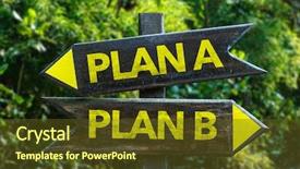  Presentation with hr plan - PPT theme having sustainable business - plan a - plan b background and a tawny brown colored foreground
