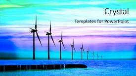  Presentation with power energy - Amazing slide set having sustainable development water - blue energy power backdrop and a arctic colored foreground