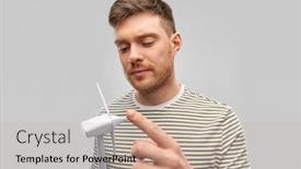  Presentation with energy power - Amazing theme having sustainable-energy-power-and-people backdrop and a soft green colored foreground