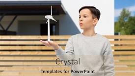  Presentation with power energy - Cool new slides with sustainable-energy-power-and-people backdrop and a coral colored foreground