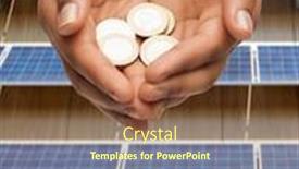  Presentation with hands saving - Beautiful PPT layouts featuring sustainable-energy-saving-and-consumption backdrop and a tawny brown colored foreground