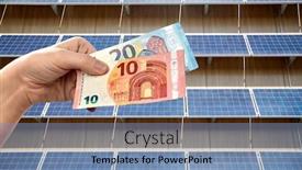  Presentation with hands saving - Audience pleasing PPT theme consisting of sustainable-energy-saving-and-consumption backdrop and a seafoam green colored foreground