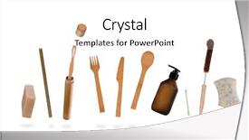  Presentation with food waste - Slide set consisting of sustainable lifestyle concept plastic free background and a white colored foreground