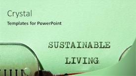  Presentation with sustainable cities saudi arabia - Presentation theme consisting of sustainable-living-phrase-written background and a soft green colored foreground