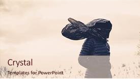  Presentation with human - Presentation theme featuring sustinable tourism - human head wrapped in plastic background and a lemonade colored foreground