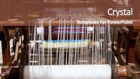  Presentation with antique - Slides featuring suttle colours - antique vintage spinner machine background and a tawny brown colored foreground