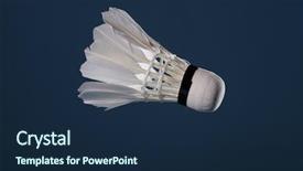  Presentation with badminton - Colorful PPT theme enhanced with suttle colours - close up badminton shuttle cock backdrop and a  colored foreground