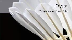  Presentation with background - Amazing presentation theme having suttle colours - fine image closeup of shuttlecock backdrop and a light gray colored foreground
