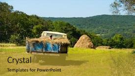  Presentation with russian - PPT theme enhanced with suttle colours - russian farmer riding old truck background and a  colored foreground