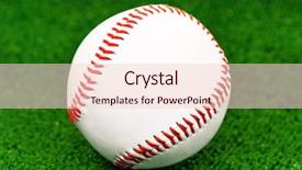  Presentation with baseball - Amazing slide set having suture - close-up baseball ball on artificial backdrop and a lemonade colored foreground