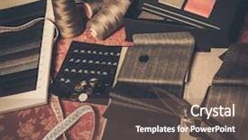  Presentation with embroidery pina cloth - Colorful PPT theme enhanced with suture - cloth samples for custom made backdrop and a violet colored foreground