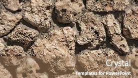  Presentation with suture - Presentation design consisting of suture - stone wall background background and a coral colored foreground