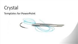  Presentation with surgery - Cool new PPT theme with suture - surgery tools backdrop and a white colored foreground