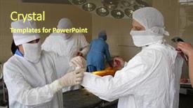  Presentation with suture - Beautiful PPT theme featuring suture medical - surgeons before operation backdrop and a  colored foreground