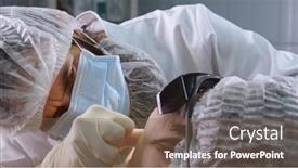  Presentation with oral surgery - Amazing slide set having suturing-stitches-oral-surgeon-performing backdrop and a violet colored foreground