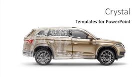  Presentation with suv car - Slides with suv-covered-in-a-car background and a white colored foreground