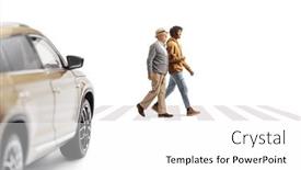  Presentation with suv - Theme consisting of suv-waiting-and-young-african background and a white colored foreground