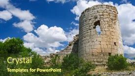  Presentation with tower - Slide deck consisting of suyren-fortress-defensive-wall background and a tawny brown colored foreground