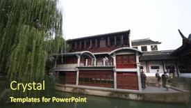  Presentation with pei - Slide set featuring suzhou-china-november-23-tourists background and a tawny brown colored foreground