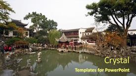  Presentation with pei - Slide set having suzhou-china-november-23-tourists background and a tawny brown colored foreground