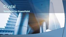  Presentation with china shopping - Slides with suzhou shopping street china background and a ocean colored foreground