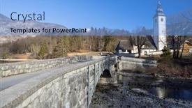  Presentation with church - Theme enhanced with sv-janez-krstnik-church-ribcev background and a  colored foreground