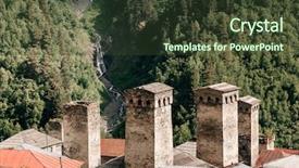  Presentation with mountain hiking - Audience pleasing slide set consisting of svaneti georgia country europe main backdrop and a  colored foreground