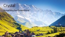  Presentation with europe - Cool new PPT layouts with svaneti georgia europe caucasus mountain backdrop and a light blue colored foreground