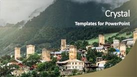  Presentation with aerial view of cape town - PPT layouts featuring svaneti region georgia misty fod background and a ocean colored foreground