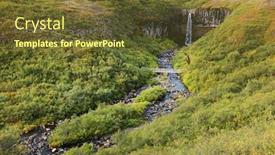  Presentation with iceland - Audience pleasing slides consisting of svartifoss-waterfall-in-skaftafell-natural backdrop and a tawny brown colored foreground