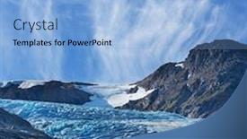  Presentation with norway hydroelectric - Beautiful slides featuring svartisen-glacier-in-norway backdrop and a light blue colored foreground