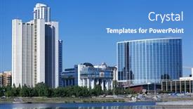  Presentation with administration - Theme with sverdlovsk-region-administration-yekaterinburg background and a teal colored foreground