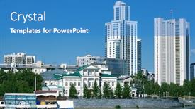  Presentation with administration - PPT layouts featuring sverdlovsk-region-administration-yekaterinburg background and a teal colored foreground