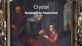  Presentation with church altar - Colorful presentation theme enhanced with sveta-jana-croatia-july-22 backdrop and a dark gray colored foreground