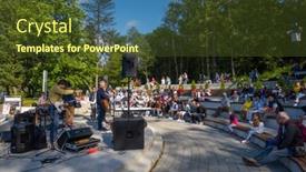  Presentation with rock band - Presentation with svetlogorsk-russia-july-12-2021 background and a tawny brown colored foreground