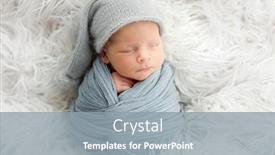  Presentation with baby sleeping - Presentation having swaddled-newborn-baby-boy-sleeping background and a gray colored foreground