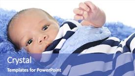  Presentation with swaddling - Cool new slide set with swaddling - close-up of an adorable newborn backdrop and a  colored foreground