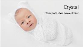 Presentation with swaddling - Cool new slides with swaddling - funny swaddled baby in white backdrop and a  colored foreground