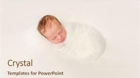  Presentation with swaddling - Amazing PPT theme having swaddling - funny swaddled in white costume backdrop and a sky blue colored foreground