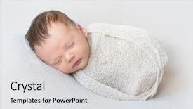  Presentation with sleeping baby - Amazing presentation having swaddling - lovely baby sleeping swaddled backdrop and a light gray colored foreground