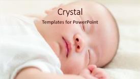  Presentation with baby sleep - Presentation design having swaddling - new born baby sleep background and a lemonade colored foreground