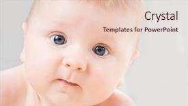  Presentation with cute baby - Slides enhanced with swaddling - portrait of a cute smiling background and a lemonade colored foreground