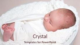  Presentation with swaddling - Audience pleasing slide deck consisting of swaddling - sleepy newborn baby on white backdrop and a lemonade colored foreground