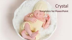  Presentation with swaddling - Amazing slide set having swaddling - sweet newborn baby in hat backdrop and a lemonade colored foreground