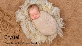  Presentation with mom and newborn - Cool new presentation theme with swaddling - sweet sleeping swaddled newborn backdrop and a coral colored foreground