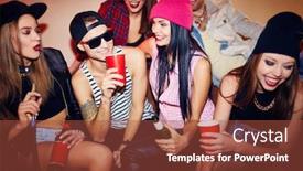  Presentation with teens - Slides featuring swag teens background and a red colored foreground