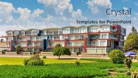  Presentation with commercial real estate - Slides featuring swakopmund-commercial-space-and-shopping background and a light blue colored foreground