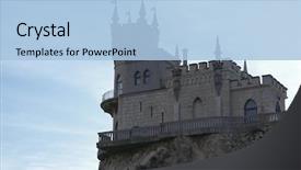  Presentation with swallow - Audience pleasing presentation theme consisting of crimea a swallow's nest castle backdrop and a  colored foreground